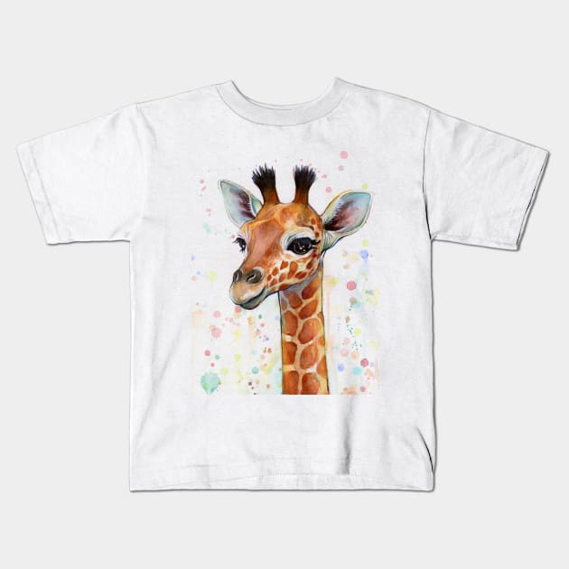 Baby Giraffe Kids T-Shirt by Olechka